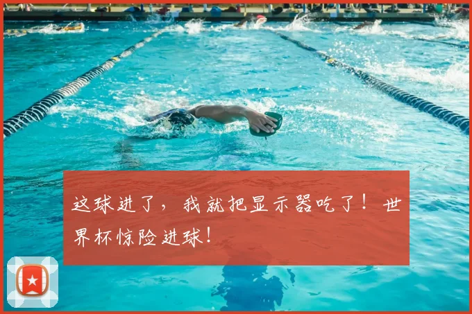 这球进了,我就把显示器吃了!世界杯惊险进球!